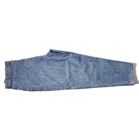 Vintage Indigo Mom Jeans Seattle Blues 20 W / 34 High Waist No Back Pockets Paci - Picture 4 of 10